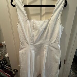 Lulu's Ivory Dress with Pearl Accents
